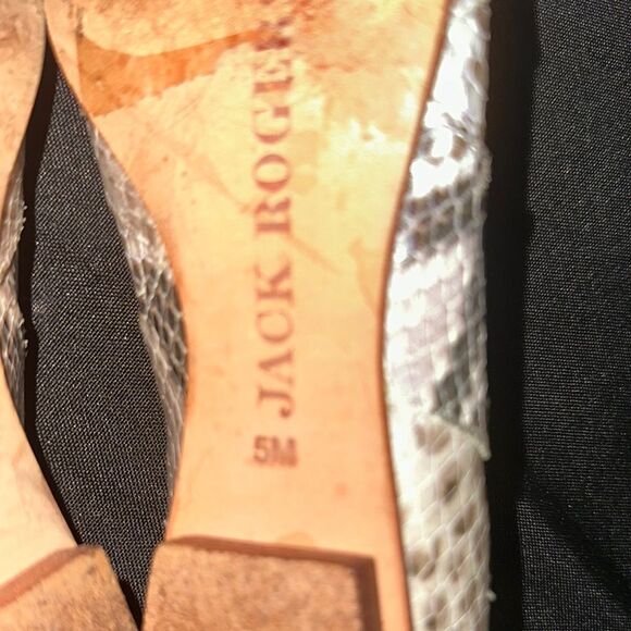 Jack Rogers Snakeskin Patterned Flats Size 5 - Picture 11 of 12